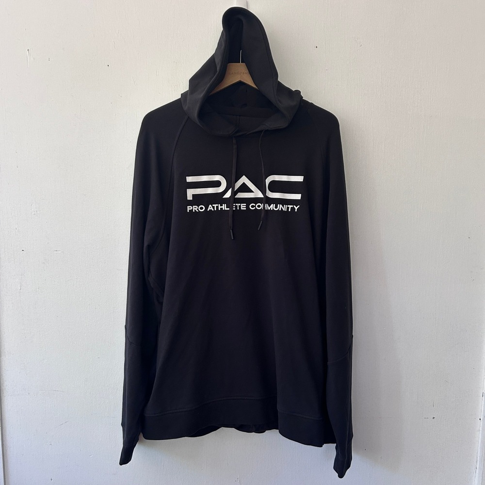 Lululemon PAC Pro Athlete Community Hoodie Mens XXL Black Graphic Pullover Sport